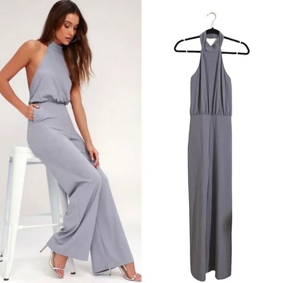 Lulus Moment for Life Lavender Halter Top Jumpsuit Romper Size Small - Picture 1 of 11